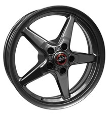 Race Star 92-705154g Drag Star 17x10.5 Metallic Gray Rear Wheel For Ford Mustang