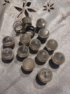 12 ANTIQUE Vtg CLEAR GLASS CAT’S EYE ROAD SIGN Stop RR REFLECTORS