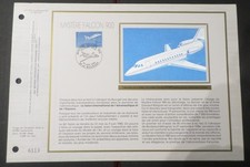 DOCUMENT CEF 1985 FDC TIMBRE POSTE 2372 AVION MYSTERE FALCON 900 PREMIER JOUR
