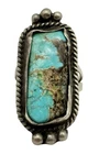 Vintage Navajo Sterling Silver Turquoise Ring Size 6.25