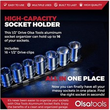 Impactchrome Socket Organizer Rail - 12 Drive 16 Sockets