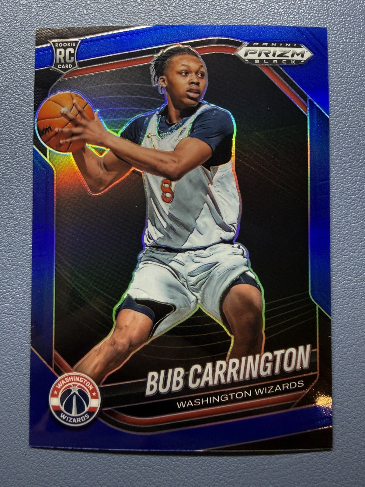 2024 Panini Prizm Black #92 Bub Carrington RC True Blue Prizm /199