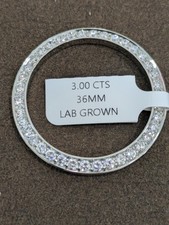 Bisel de diamantes de acero para hombre LABORADO para Rolex 36 mm 3,00 quilates DIAMANTES CULTIVADOS EN LABORATORIO