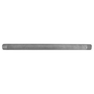 Zoro Select E4bnf15 1'' Mnpt X 12'' Tbe Stainless Steel Pipe Nipple Sch 80,