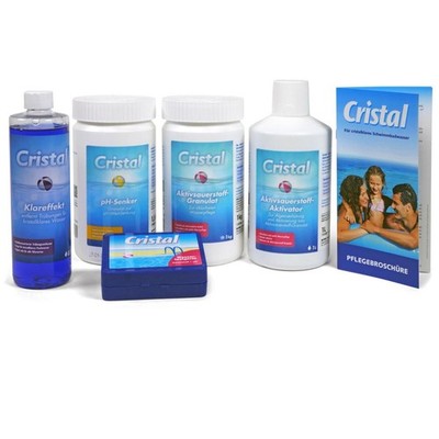 CRISTAL Poolpflege-SET Sauerstoff 4,1kg BAYROL Wasserpflege StarterSet chlorfrei