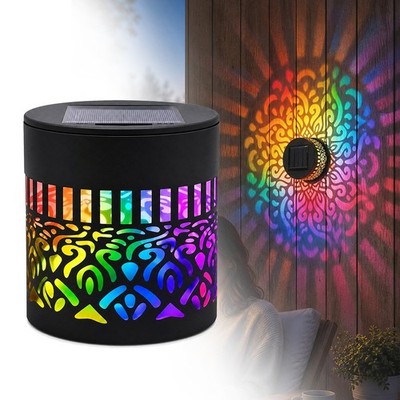 Solar Mandala Mosaic Lights 7 Color Changing Outdoor Solar Fence Decor Lamp