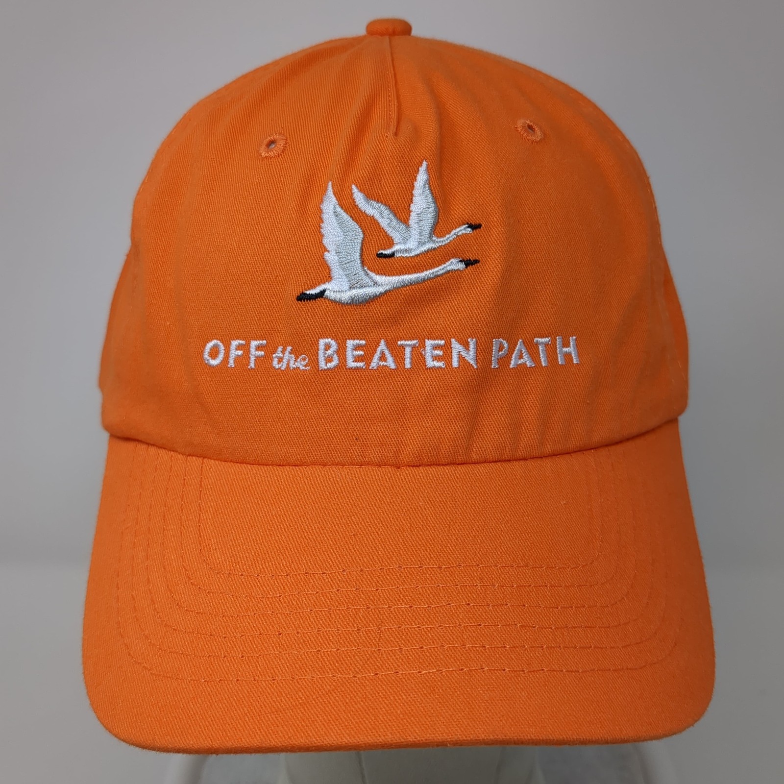 Off The Beaten Path Strapback Hat Orange One Size… - image 2
