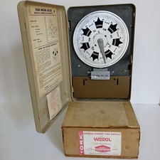 Tork W220L 7 Day Time Switch with Reserve Power 40 Amp 120V Calendar Dial Timer
