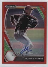 2021 Panini Prizm Draft Picks Red 6/50 Jagger Haynes #PDP219 Auto 0su2