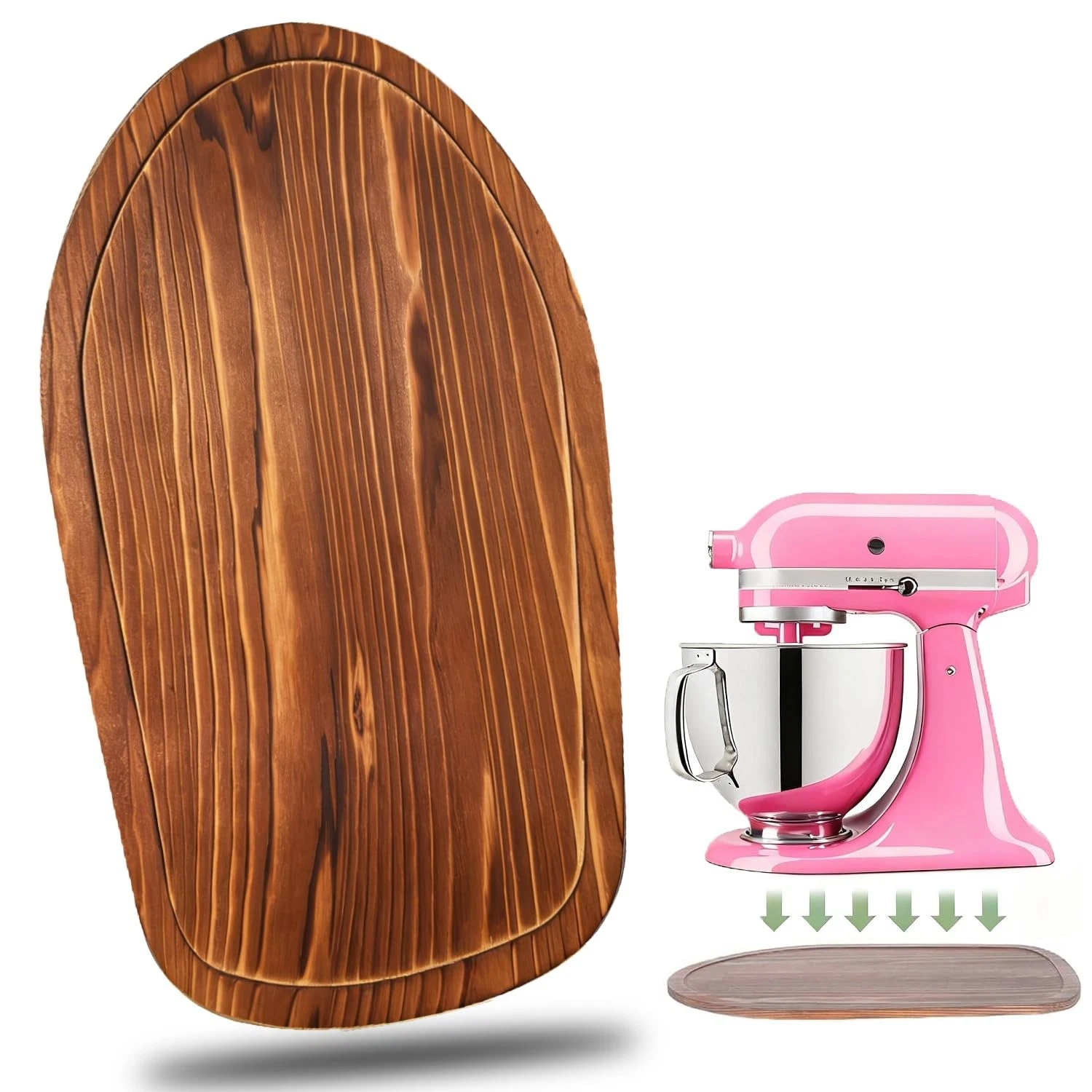 Mixer Slider with KitchenAid 4.5-5 Qt Tilt-Head Stand Mixer, Pine Wood Applia...
