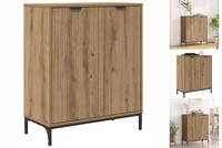 Sideboard Anrichte Schrank Eiche Handwerklich 69,5X33X82 Cm Spanplatte