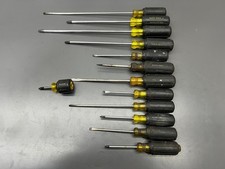 (q) KLEIN TOOLS 13PC SCREWDRIVER SET SLOTTED FLATHEAD PHILLIPS - USA
