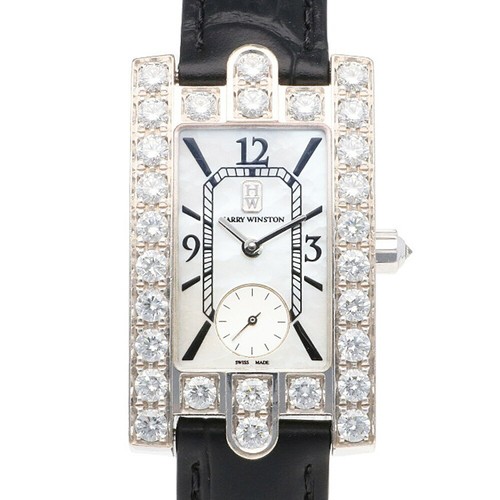 HARRY WINSTON Avenue Classic Diamond Bezel Quartz Ladies Watch...