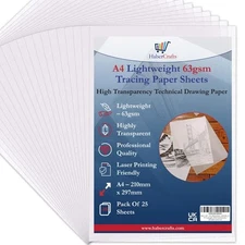 A4 63gsm Tracing Paper Sheets Printable Tracing Paper Acid Free High