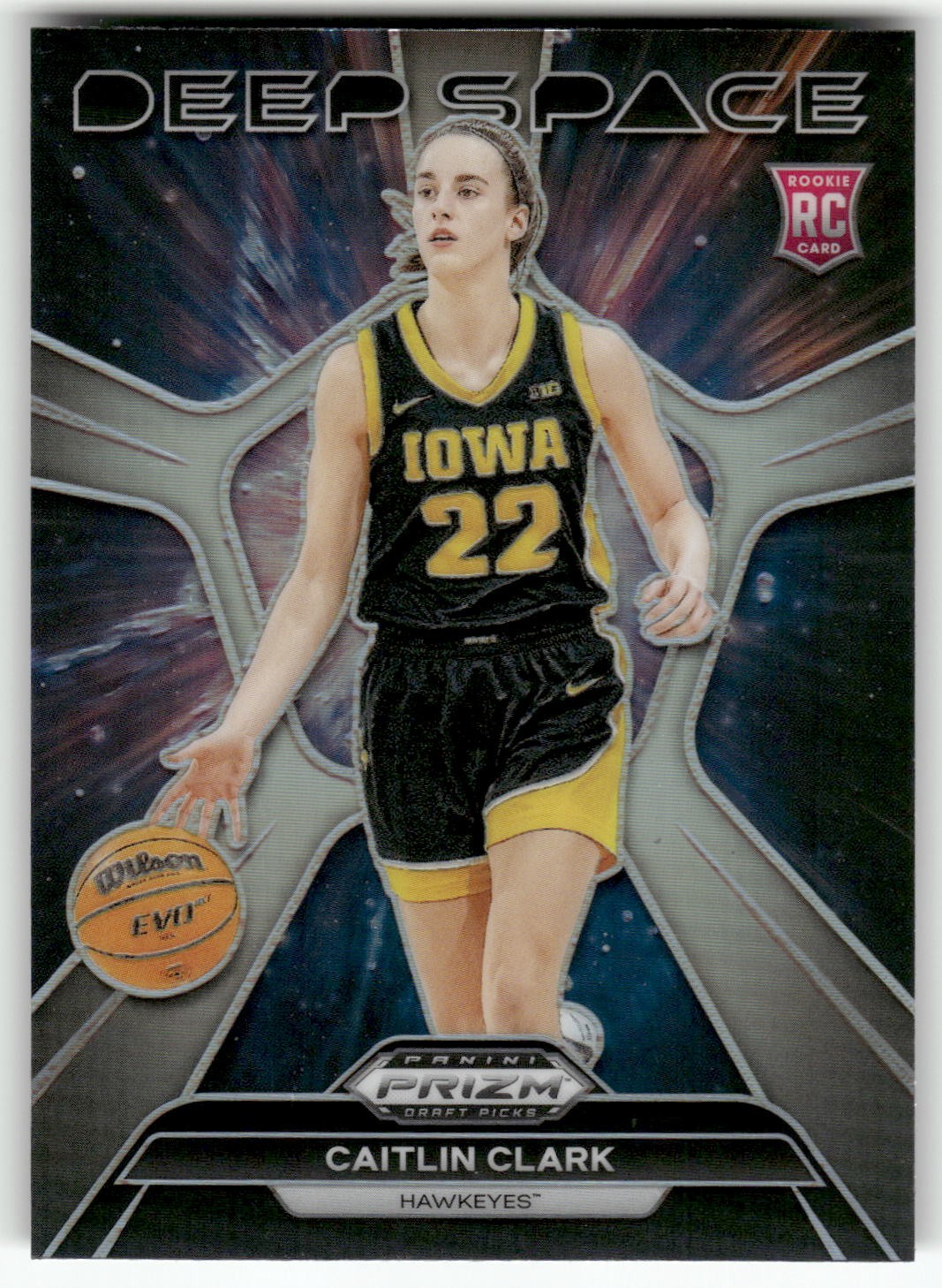2024 Panini Prizm Draft Picks #8 Caitlin Clark Deep Space Prizms Silver