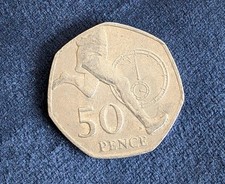 Rare 50 Pence Coin Olympic Roger Bannister Running 50p British Fifty Pence 2004