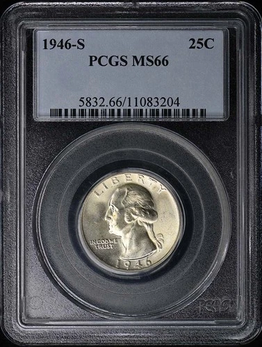 1946-S 25C Washington Quarter PCGS MS66