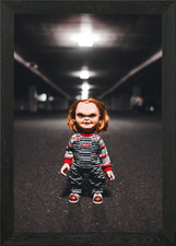 Dolls with evil in them Framed Wall Art Poster Canvas Print Picture