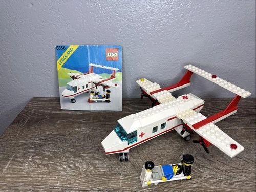Vintage 1988 Lego 6356 Med-Star Rescue Plane 99% Complete