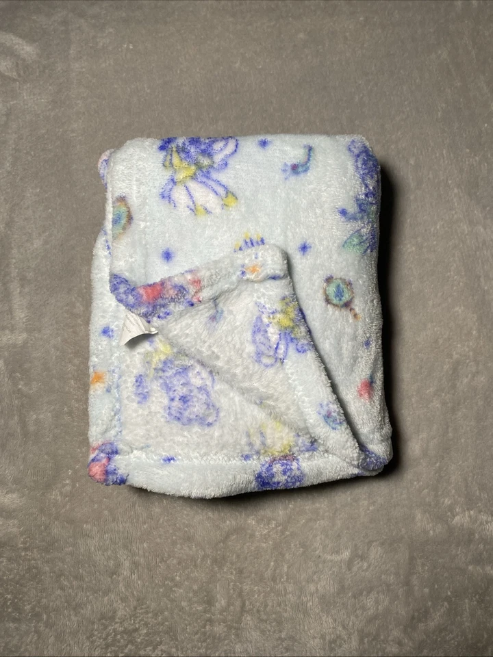 Manta Princesa Bebé Disney Azul Claro Felpa Suave Felpa Vellón Lovey 30"x36" Foto 2 de 4