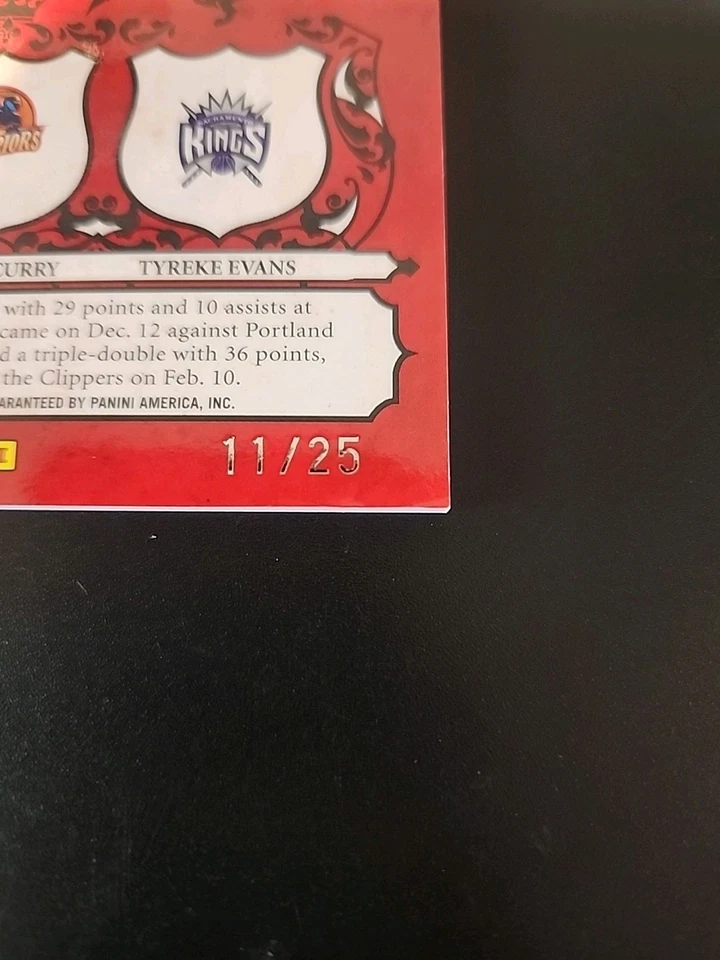 2009 Panini Crown Royal Rookie Royalty Stephen Curry, Jennings, Evans #1 (GU)/25 - Image 4 of 4