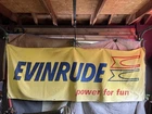 Evinrude Vintage Banner Cloth Advertising Sign Large
