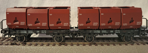 Märklin24063 Behälterwagen-2er Set Kohletransport, der DB, H0,  DC, in OVP | Condition: Gebraucht