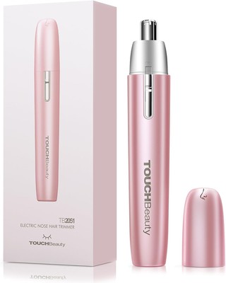 TOUCHBeauty Battery Powered Ear and Nose Hair Trimmer for Women, Rose Pink 