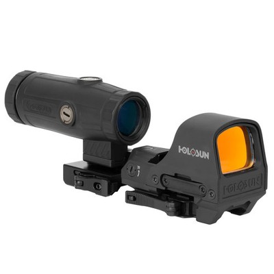 Holosun HS510C+HM3X Combo Multi-Reticle Circle Dot Open Reflex Sight w/ 3x Flip-