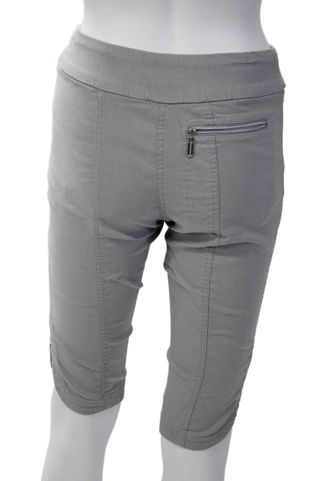 Jamie Sadock Womens Split Leg Silver Toned Stud Details Light Gray Size 2 - Image 3 of 4