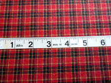 3 yards 23" 00 Cotton Fabric Red Plaid NEW