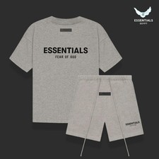 Fear of God Dark Oat Essentials Tshirt/Shorts set