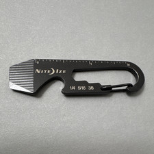 Nite Ize DoohicKey Mini D-Shape Stainless Steel Carabiner Multi-Tool Ruler