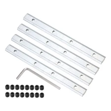 4Pcs Aluminum Extrusion Connector, 7.1x0.24" Straight Line Connector with Wrench