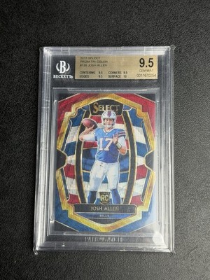 Panini 2018 Select Premier Level Josh Allen #139 Tri-Color Prizm RC /199 BGS 9.5