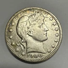 1900-O Barber Silver Quarter VF Details-Cleaned