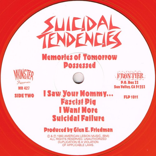 Suicidal Tendencies Suicidal Tenden LP Album Ltd RE Red Vinyl Schallplatte 119 - Picture 4 of 4