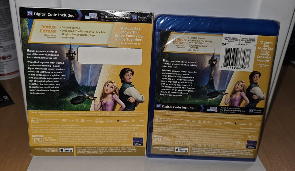 Tangled Blu Ray DVD New Sealed Disney Pixar Digital Code Multi-Screen ...