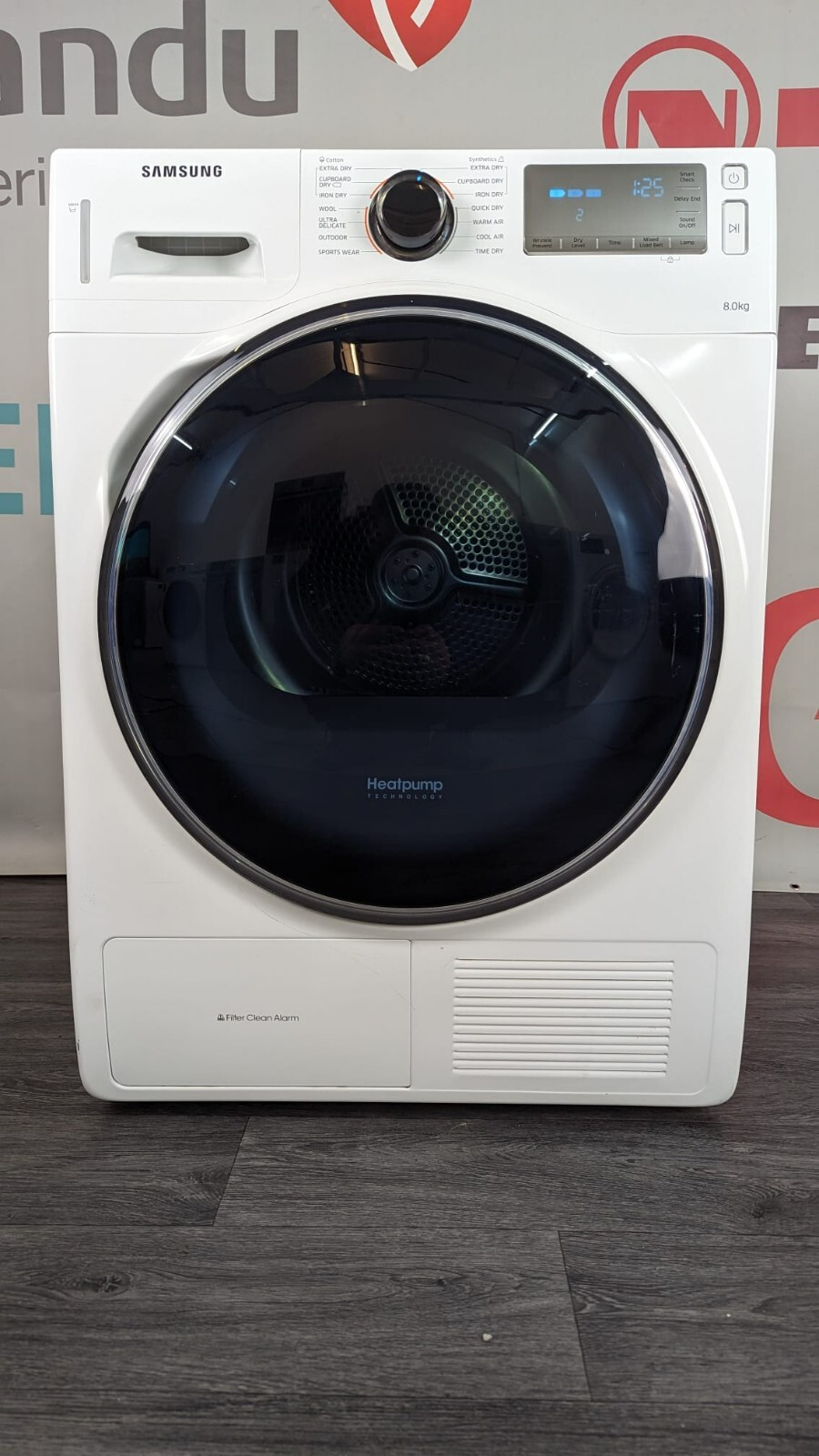 Samsung DV80H8100HW Heat Pump Condenser Tumble Dryer, 8kg Load, A++