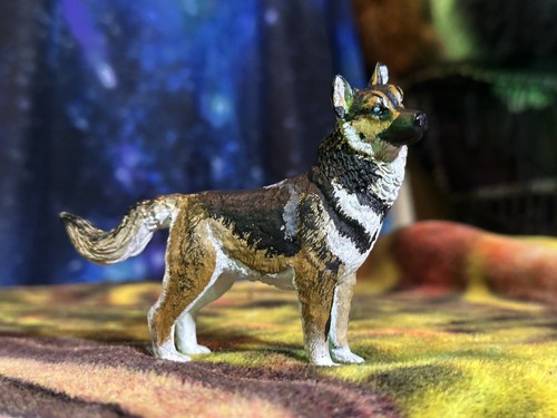 FRAZETTA TOYS CUSTOM SCULPT OOAK FIGURE GERMAN SHEPHERD HUSKY DOG schleich