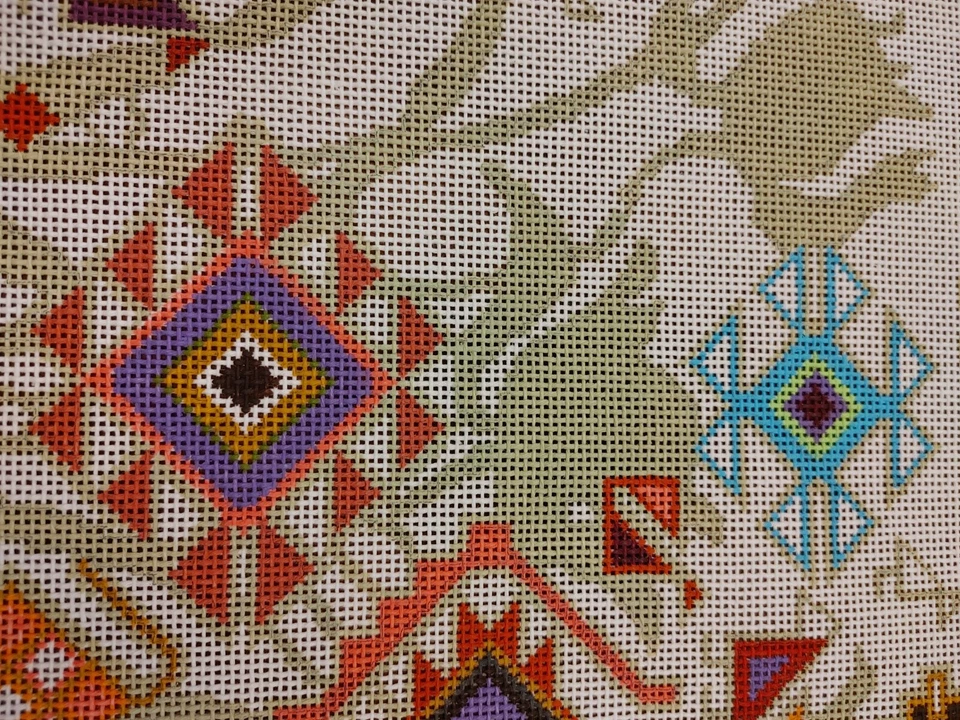 Turkish Delight Hand Painted Embroidery Canvas 14 cnt 14"x14" FS 21 Colors - Image 3 of 3