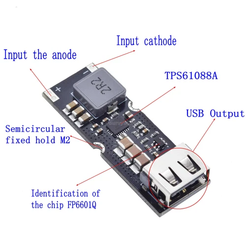 TPS61088 3.7V 4.2V Liter 5/9/12V USB QC Lithium Battery Boost Power Module Board - Picture 1 of 5