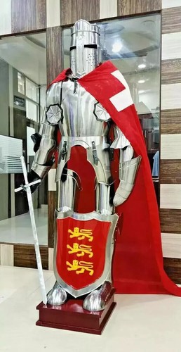 Traje de armadura de caballero medieval Larp portátil cruzado combate cuerpo completo traje de armadura