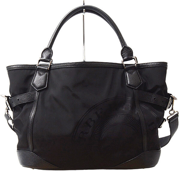 Burberry Bag Women s Nylon Tote Bag 2WAY Black BURBERRY Used