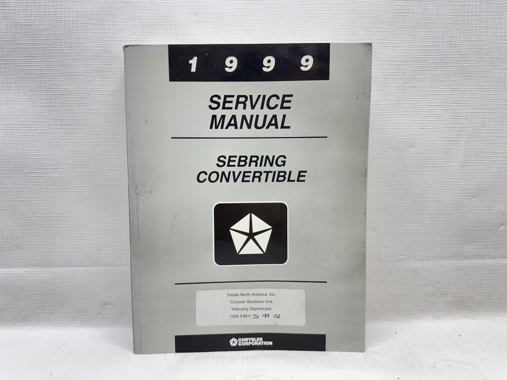 洋書 SEBRING 1999 Chrysler Sebring Convertible OEM Shop / Service Manual | eBay