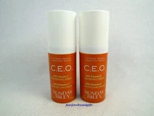 Sunday Riley CEO 15% Vitamin C Brightening Serum X 2 - TS .27 oz/8 ml each - NEW