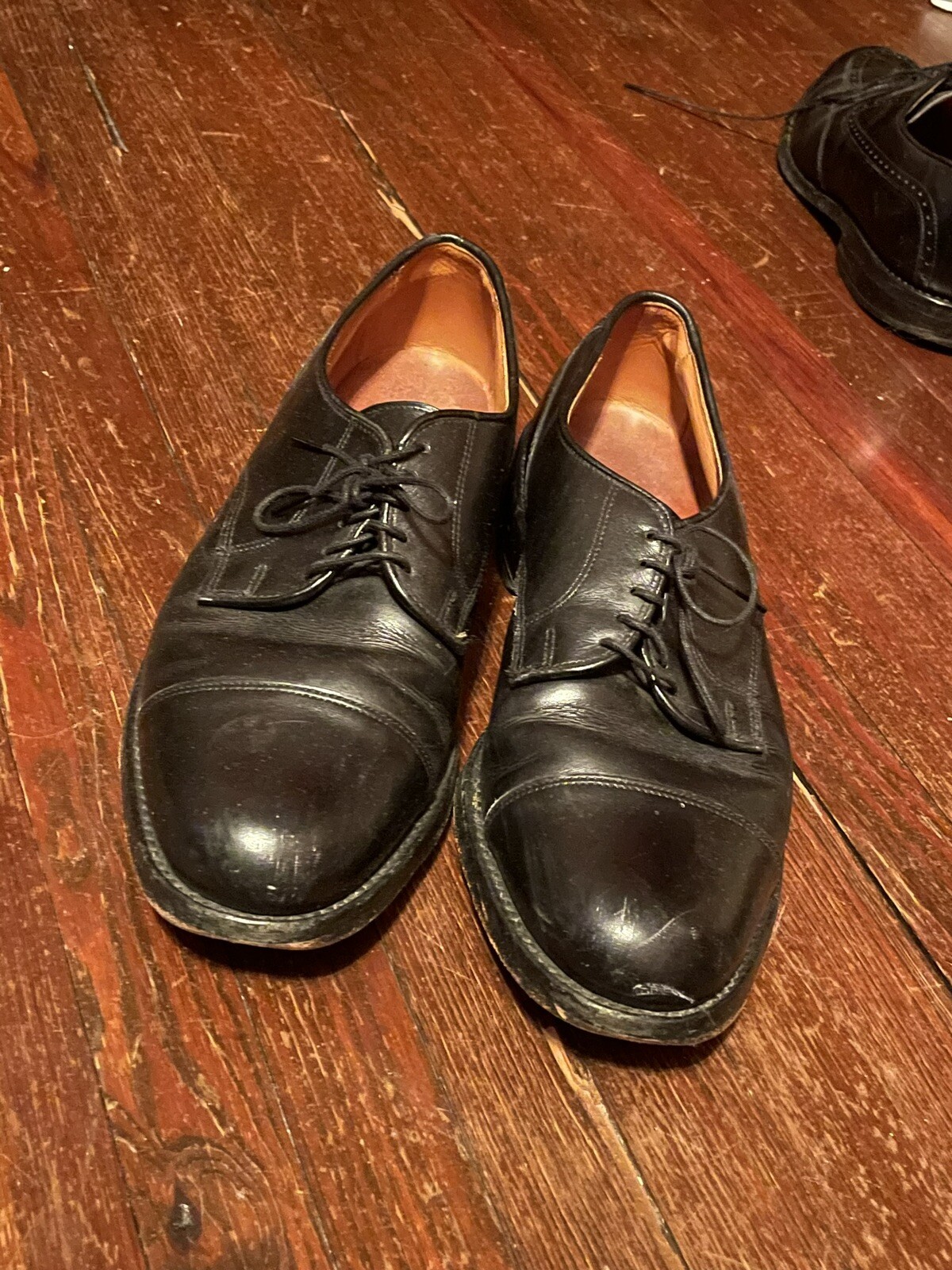 SAOLA Scarpe eleganti Oxford Allen Edmonds nere Fairgate taglia 9 5C made in USA