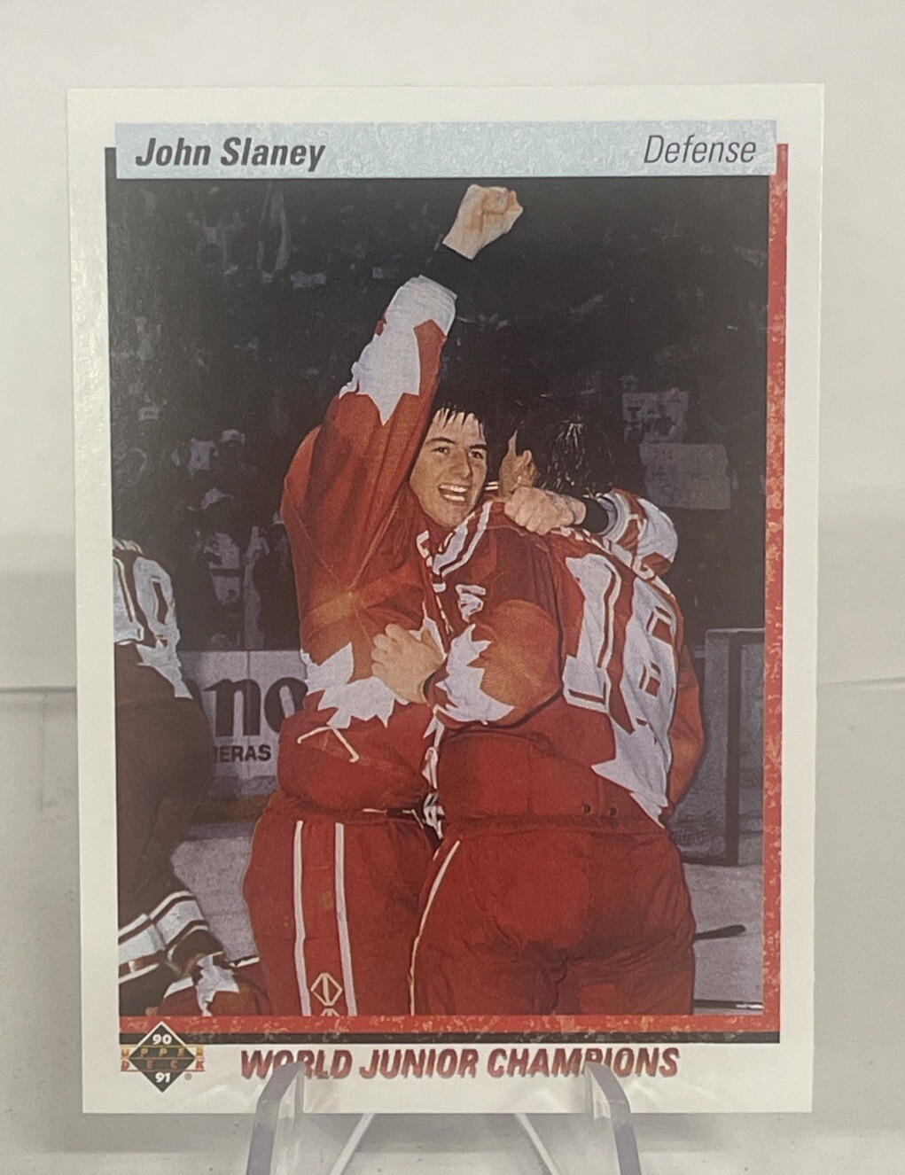 1990-91 Upper Deck Capitals #457 John Slaney World Juniors Canada Pack Fresh 🏒