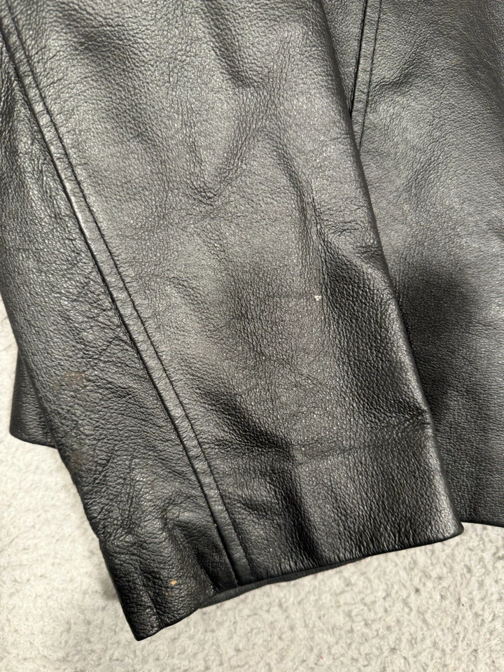 Chaqueta de cuero para mujer SilverFox bombardero con cremallera grande bolsillos en L Foto 3 de 4