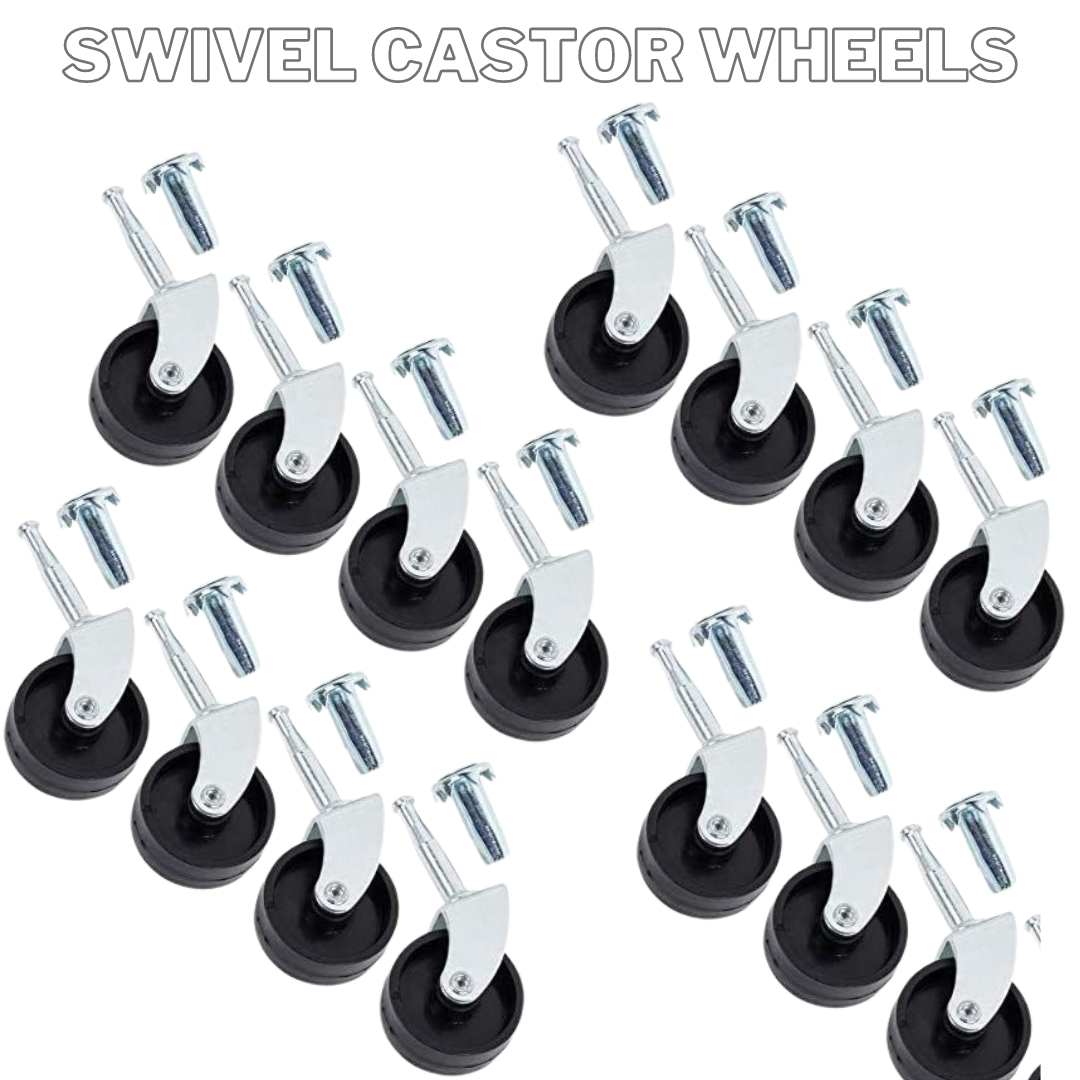 4x Heavy Duty Swivel Castor Wheels 40mm Trolley Furniture Casters With